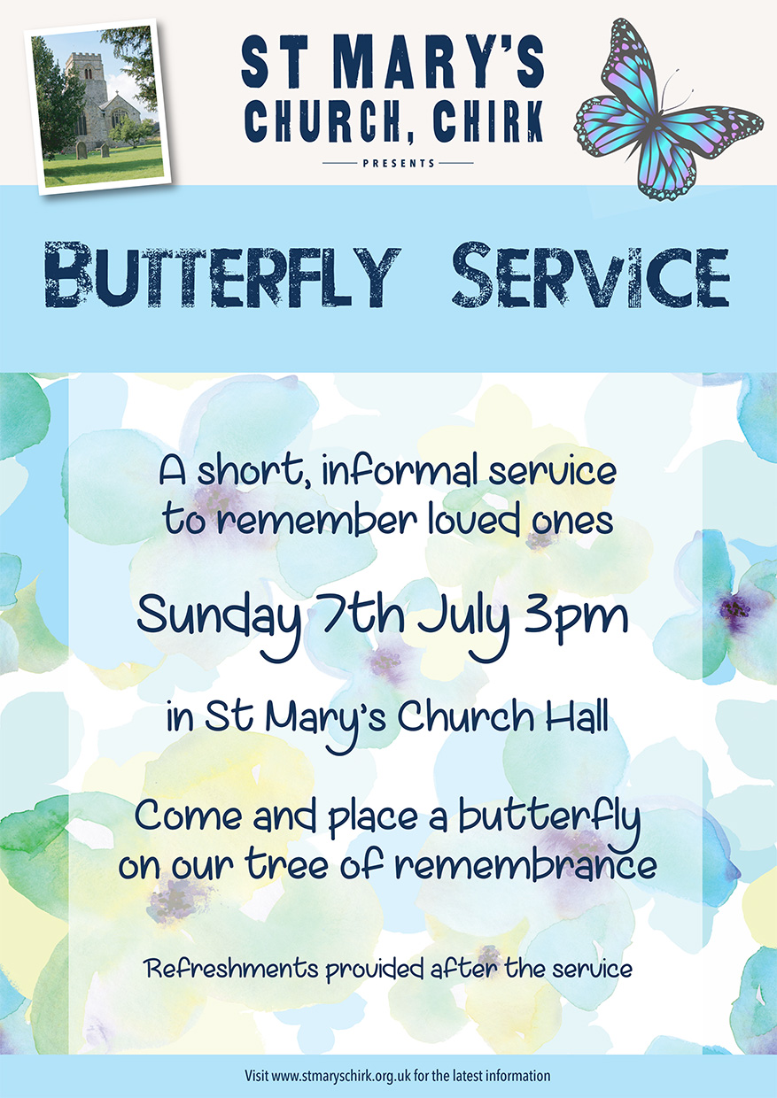Butterfly Service St Mary’s Church, Chirk