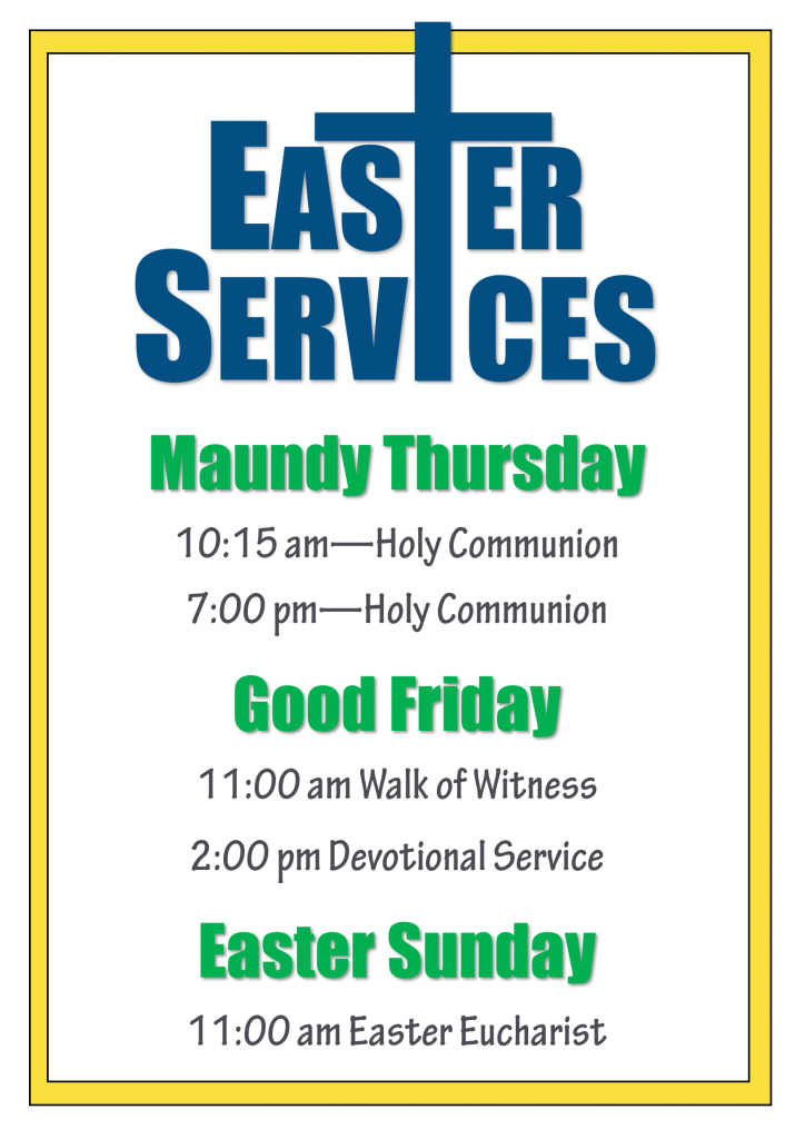Easter Services Poster – St Mary’s Church, Chirk